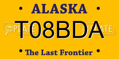 T08BDA Alaska License Plate