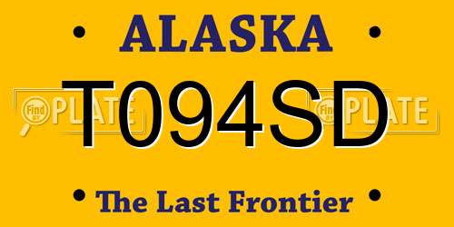 T094SD Alaska License Plate