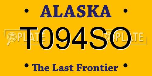 T094SO Alaska License Plate