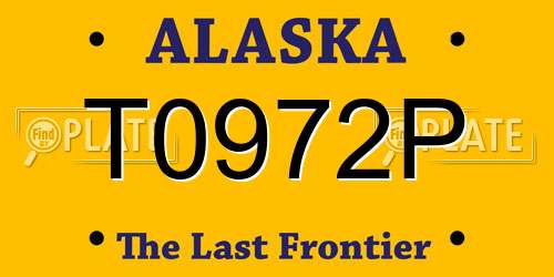 T0972P Alaska License Plate