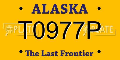 T0977P Alaska License Plate