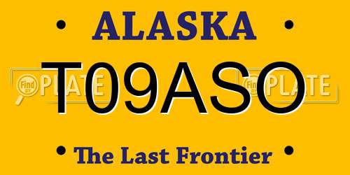 T09ASO Alaska License Plate