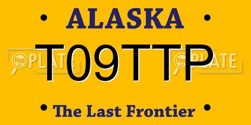 T09TTP Alaska License Plate