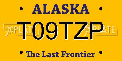 T09TZP Alaska License Plate