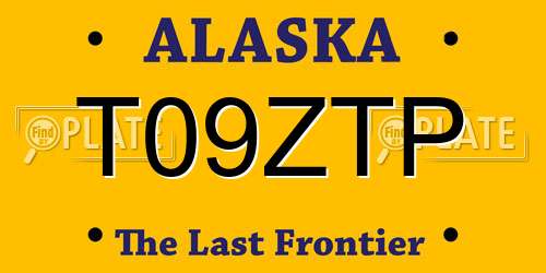 T09ZTP Alaska License Plate