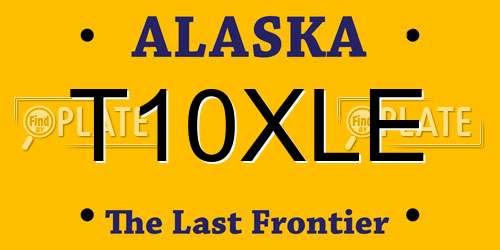 T10XLE Alaska License Plate