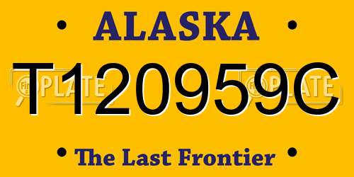 T120959C Alaska License Plate