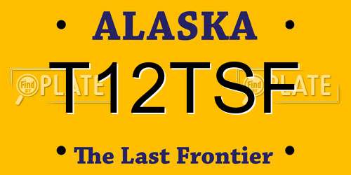 T12TSF Alaska License Plate