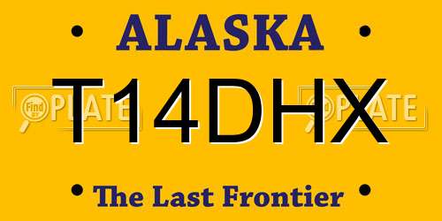 T14DHX Alaska License Plate