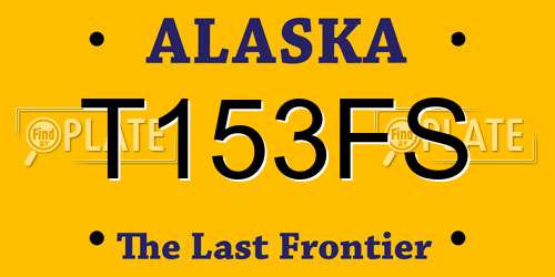 T153FS Alaska License Plate