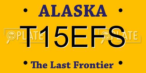 T15EFS Alaska License Plate