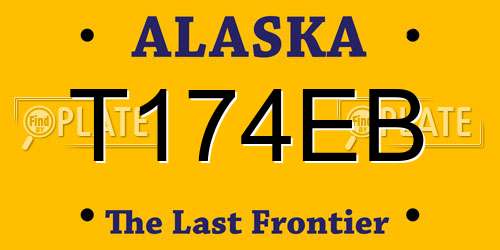 T174EB Alaska License Plate