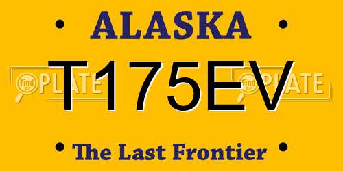 T175EV Alaska License Plate