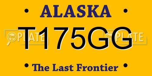 T175GG Alaska License Plate