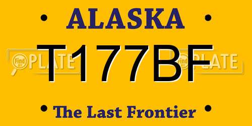 T177BF Alaska License Plate