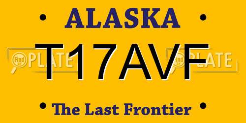 T17AVF Alaska License Plate