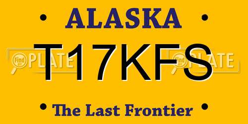 T17KFS Alaska License Plate