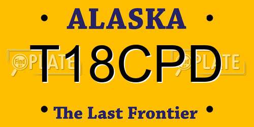 T18CPD Alaska License Plate