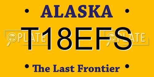 T18EFS Alaska License Plate
