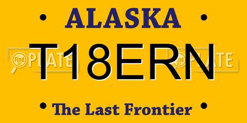 T18ERN Alaska License Plate