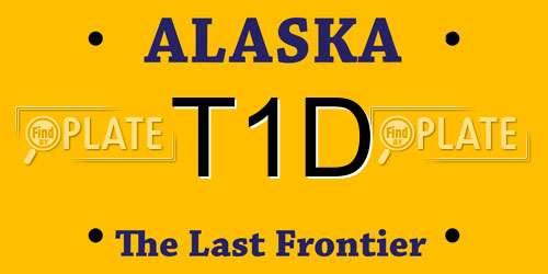 T1D Alaska License Plate