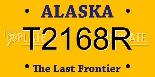 T2168R Alaska License Plate