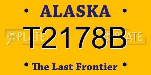 T2178B Alaska License Plate