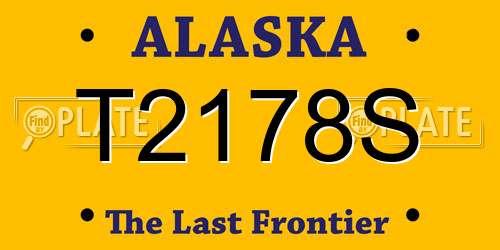 T2178S Alaska License Plate