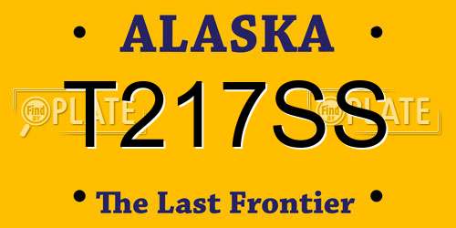 T217SS Alaska License Plate