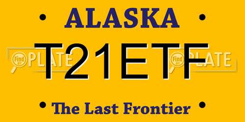 T21ETF Alaska License Plate