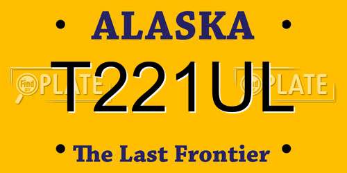 T221UL Alaska License Plate