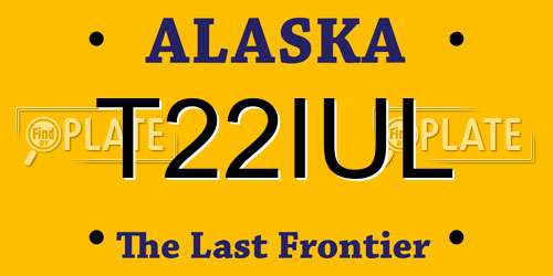 T22IUL Alaska License Plate