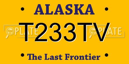 T233TV Alaska License Plate