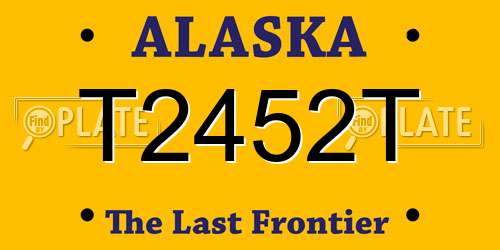 T2452T Alaska License Plate