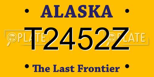 T2452Z Alaska License Plate
