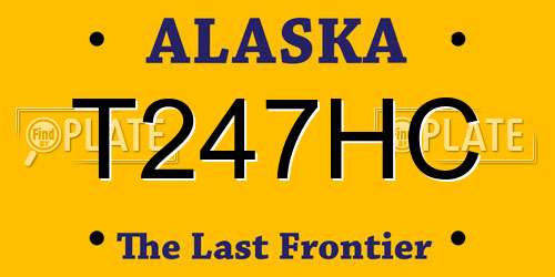 T247HC Alaska License Plate