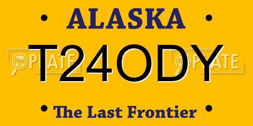 T24ODY Alaska License Plate