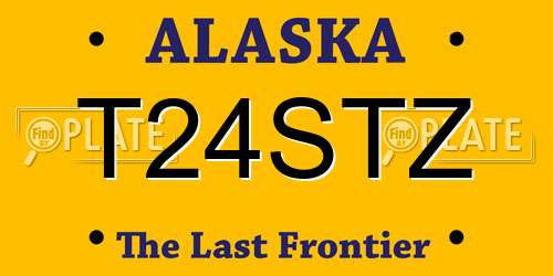 T24STZ Alaska License Plate