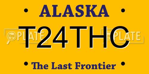 T24THC Alaska License Plate