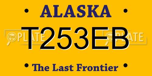 T253EB Alaska License Plate