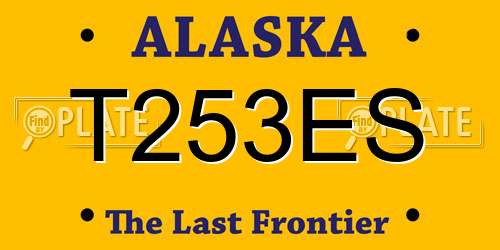 T253ES Alaska License Plate