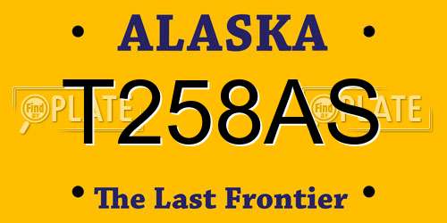 T258AS Alaska License Plate
