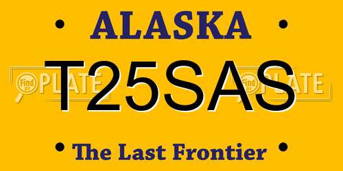 T25SAS Alaska License Plate