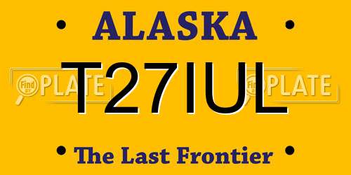 T27IUL Alaska License Plate