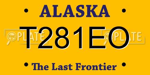 T281EO Alaska License Plate