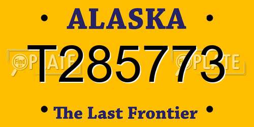 T285773 Alaska License Plate
