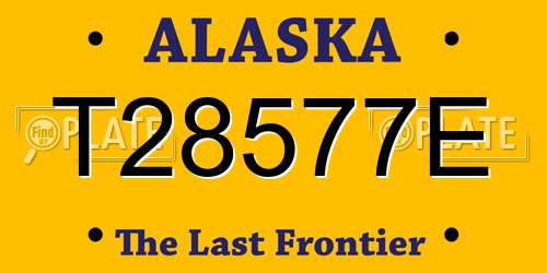 T28577E Alaska License Plate
