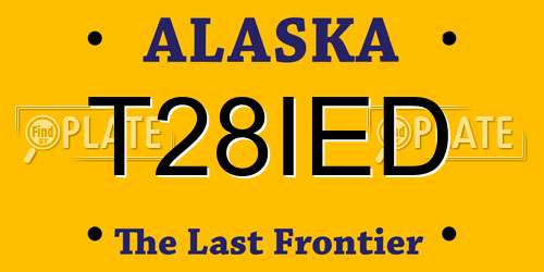 T28IED Alaska License Plate
