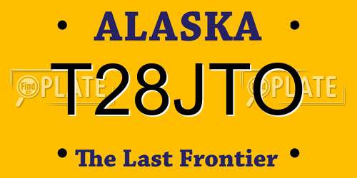 T28JTO Alaska License Plate
