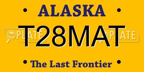 T28MAT Alaska License Plate